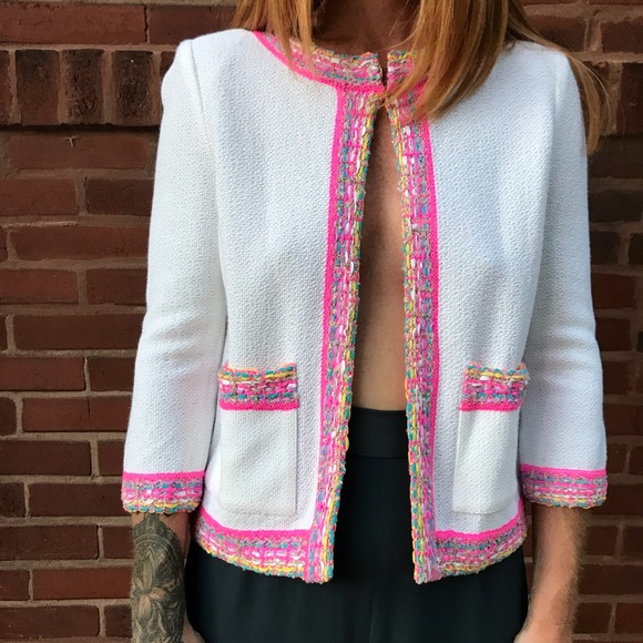 St. John Collection Jackets & Blazers - St. John Nouveau Boucle Knit Jacket - Size 0